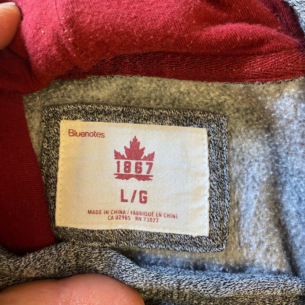 Bluenotes Red and Gray Hoodie